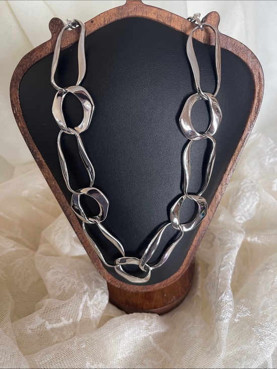 Jewelry - Silver Chunky Link Necklace - Women Jewelry